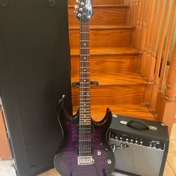 Ibanez Gio Guitar w/ Hardshell Case, Fender Amp