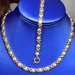 Set De Gargantilla En 14k Y Puede Financiarla Con Solo $75 De Entrada