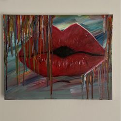 Abstract Red Lips