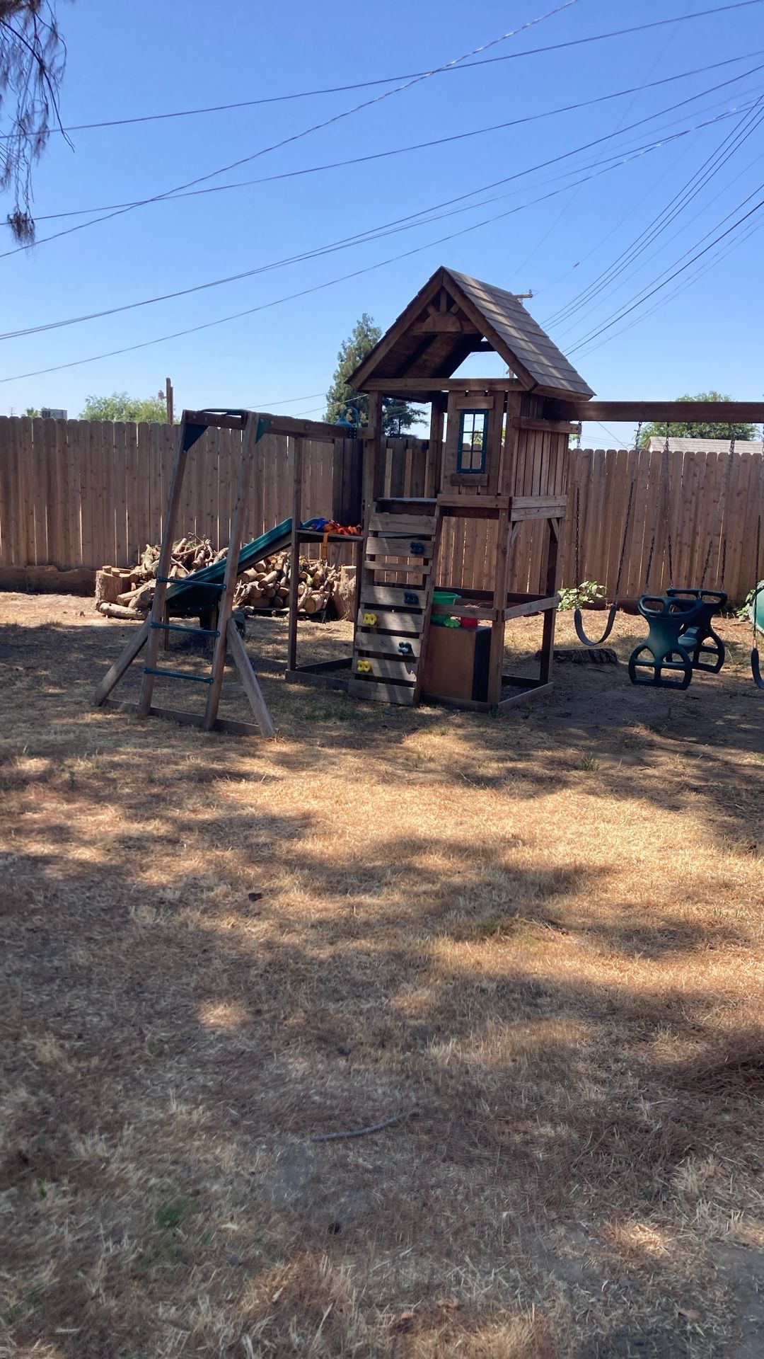 Backyard Swing Set And Play Set