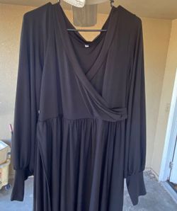 Black Long Sleeve Maternity Maxi Dress XL
