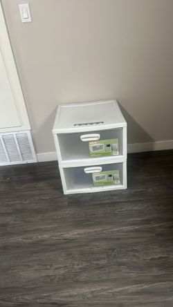 White drawers