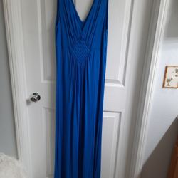 Blue Casual Maxi Dress Size Large 