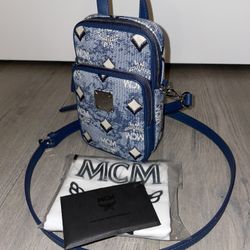 MCM Vintage Jacquard Monogram Crossbody