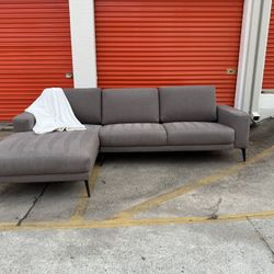 Grey L-Shape Modern Style Sectional