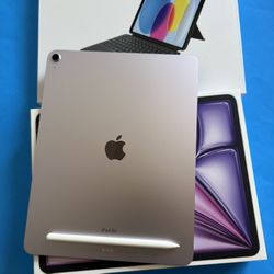 iPad Air 13” (M2 Processor / 2024 / purple) 256gb With Keyboard, Pen Accessories