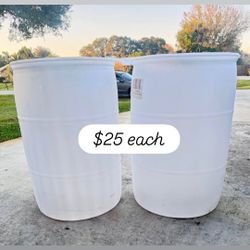 White Plastic Barrel 