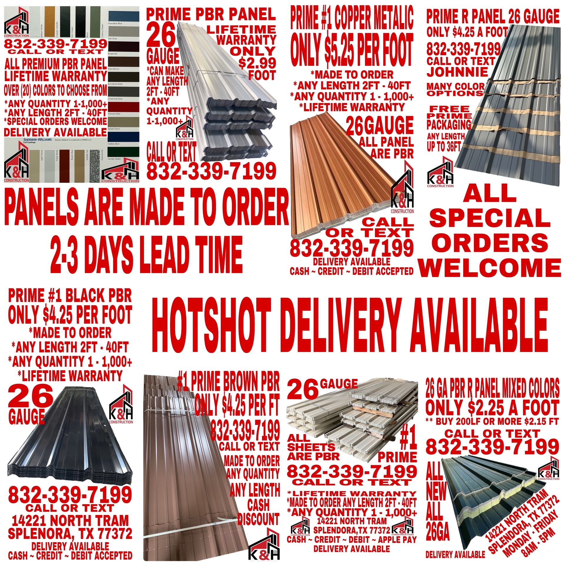 ALL NEW 26 GAUGE R PANEL
