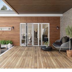 Ark design Aluminum patio bifold door (White)