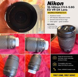 Nikon 18-140mm AF-S DX NIKKOR f/3.5- 5.6G ED VR Lens