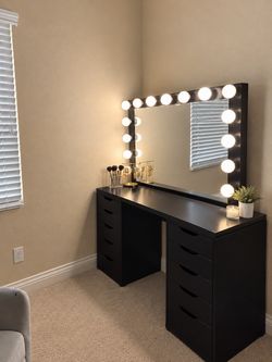 Ikea desk / impressions vanity light
