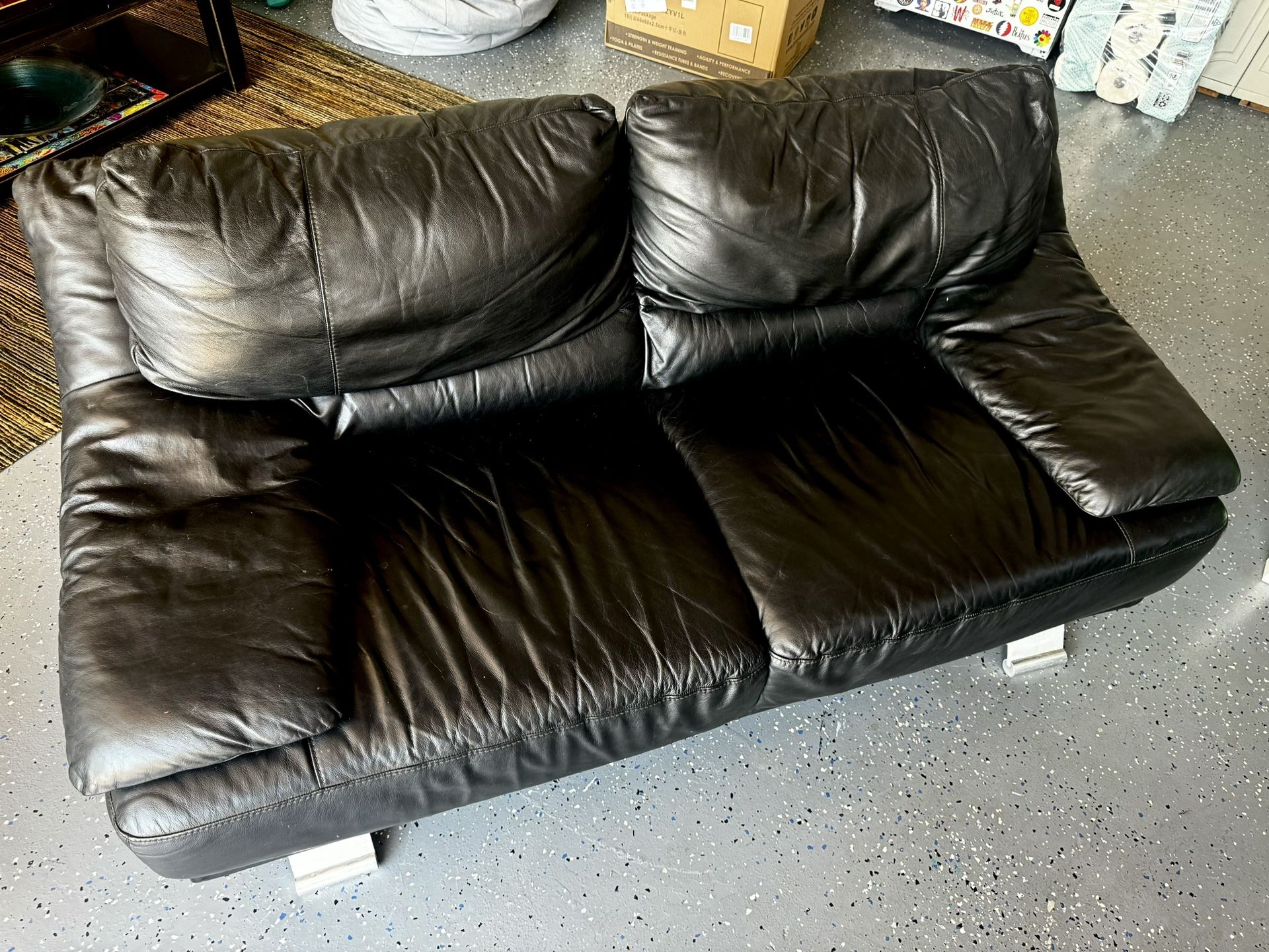 Black Leather Couch