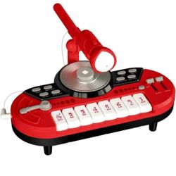 Toddler Piano Toy Keyboard,Multi-Function Mode with Detachable Microphone, Educational Mini Piano, Drum, 4 DJ Mode Toy Gifts for Kids Boys Girls(Red)
