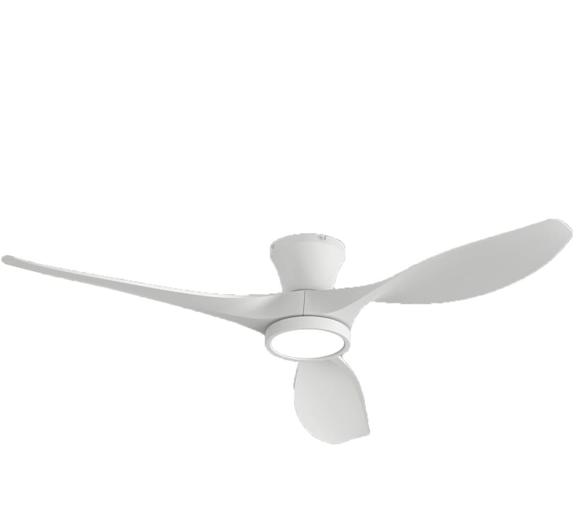 TALOYA 52 Inch Ceiling Fans with Lights Led Remote Control Flush Mount Low Profile for Bedroom Farmhouse Patio Outdoor Living Room Kitchen Dining Room