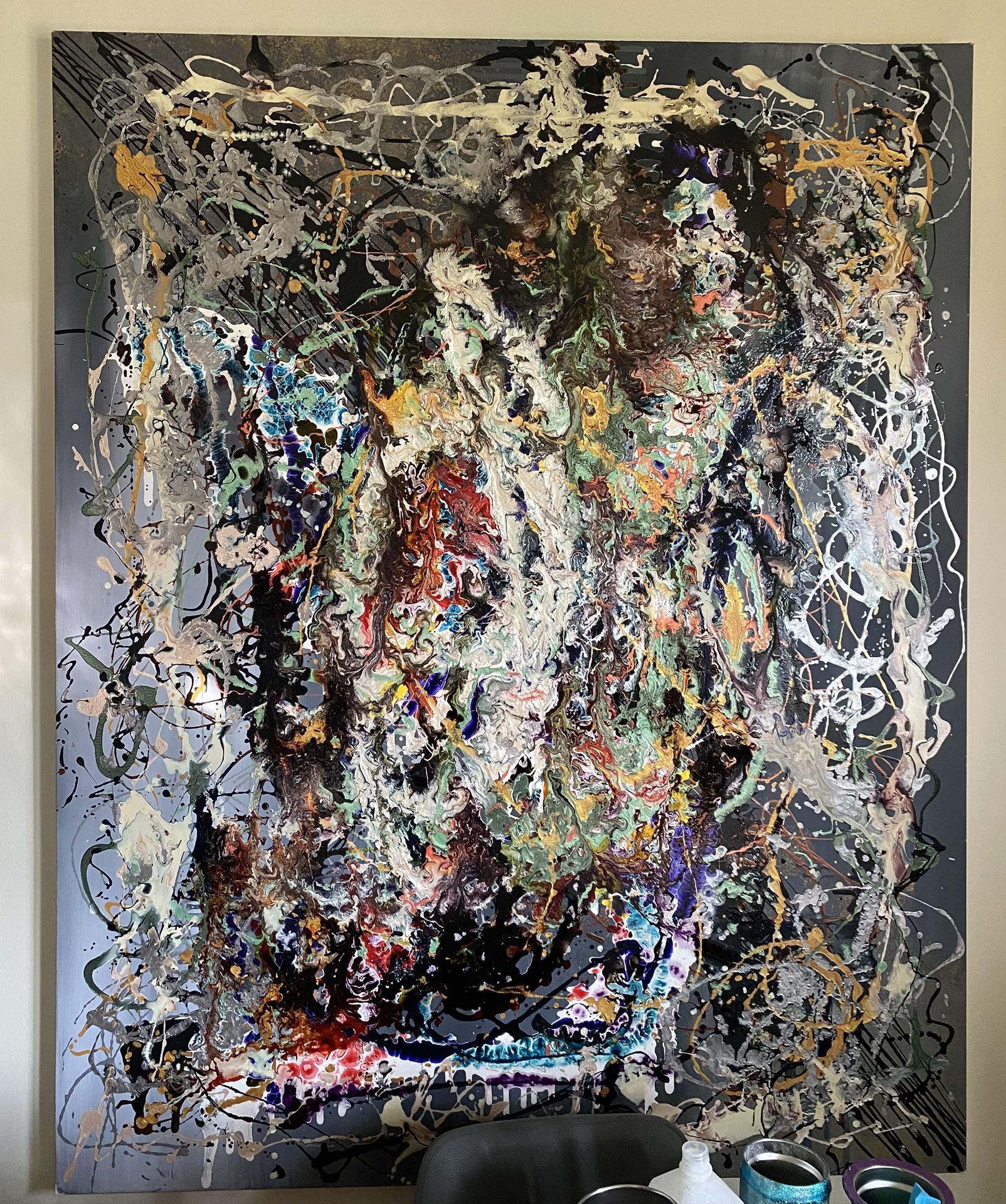 Acrylic/Enamel On Gallery Wrapped Canvas