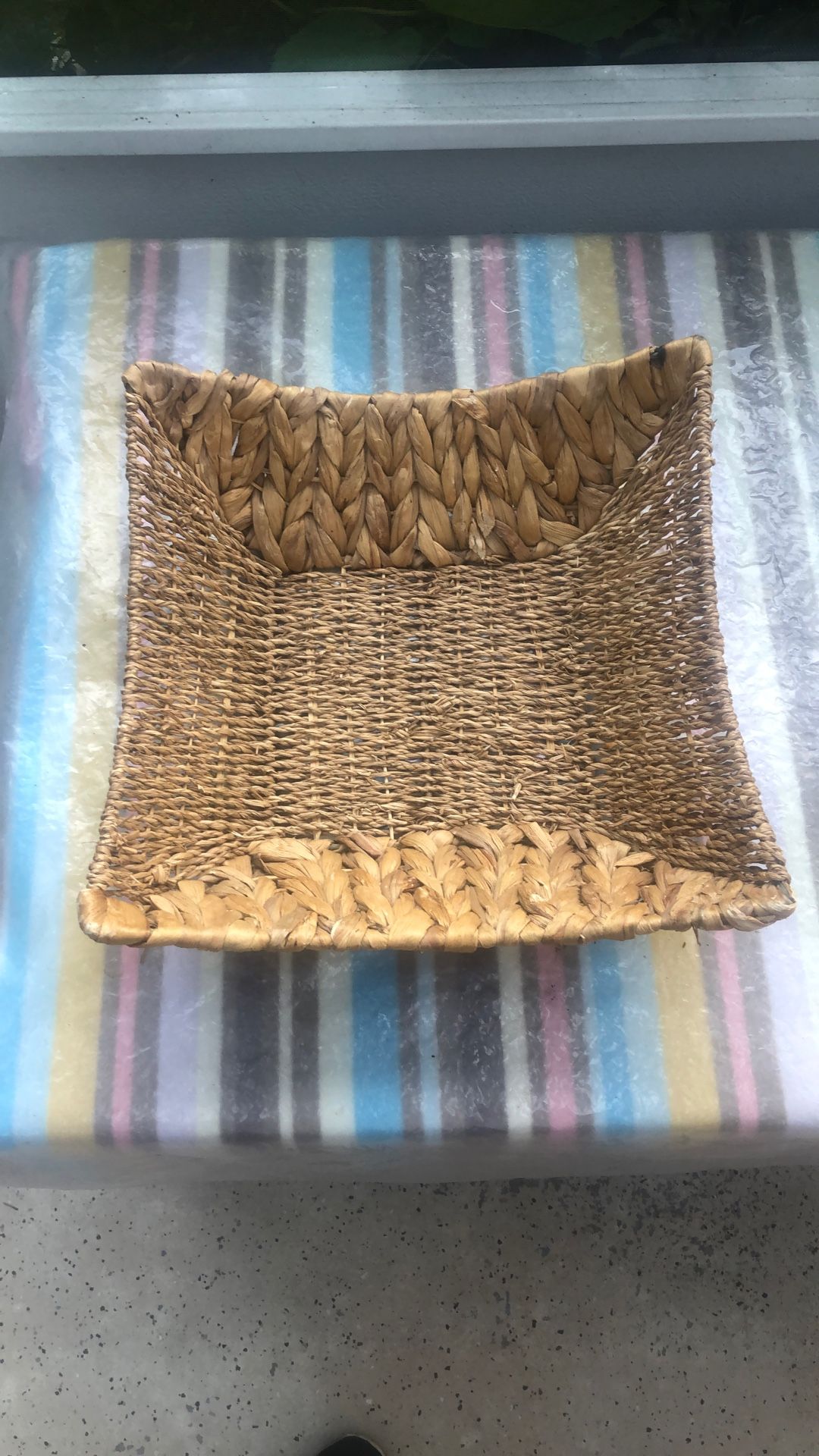 12x12” Rattan Square Basket - Compare @$20