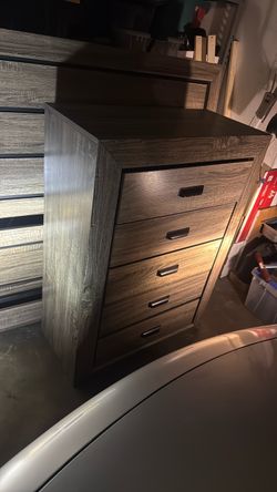 6 Drawer Chest Dresser Dark Brown