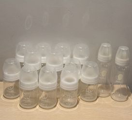 NEW 14 Evenflo Balance Wide Neck Baby Bottles Lot Clear white ( Gender Neutral )
