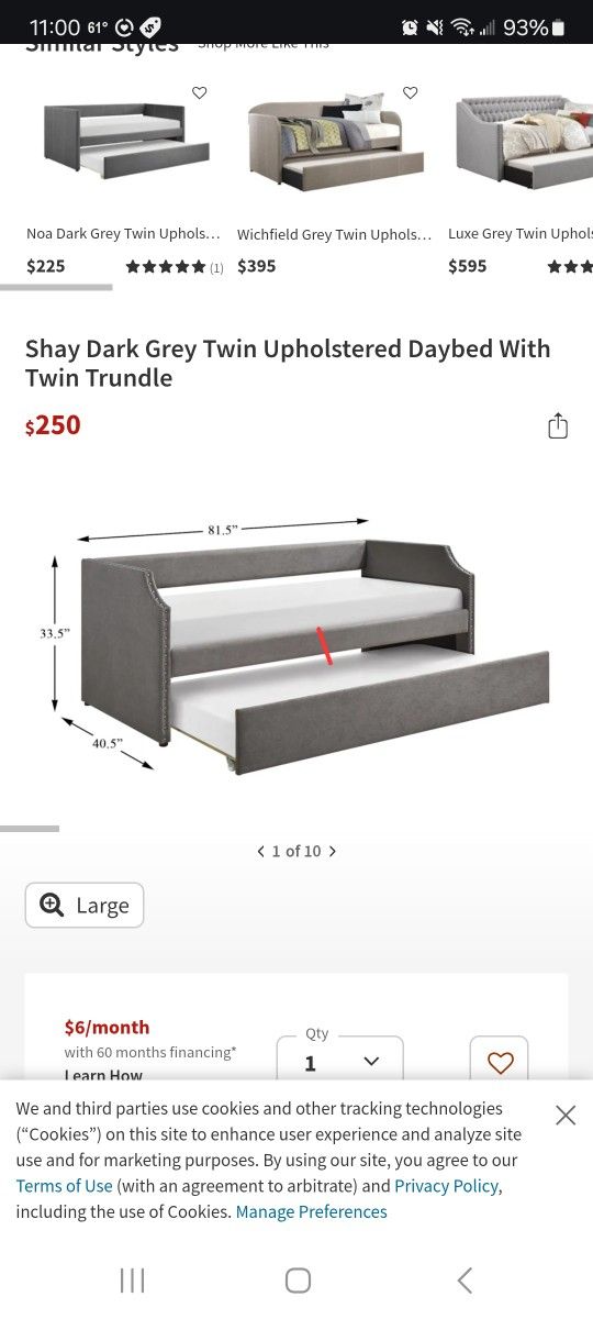 Trundle Bed Day Bed Twin