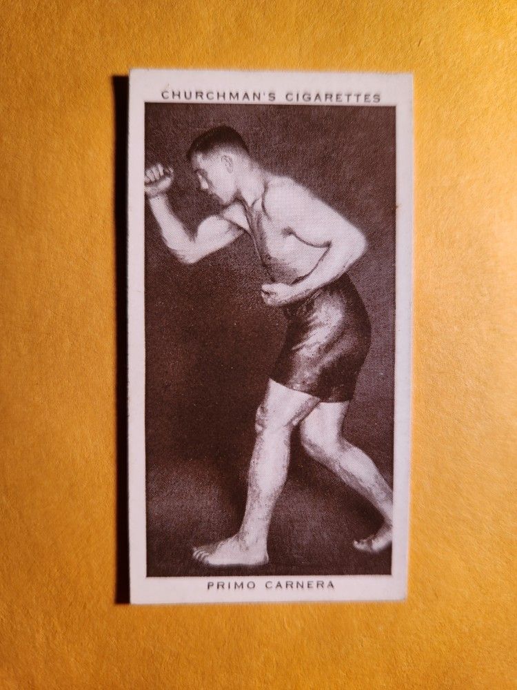 NM Authentic 1938 Churchman's Cigarettes Primo Carnera Boxing Tobacco Card #7