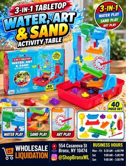 Chuckle & Roar 3-in-1 Water, Art & Sand Activity Table