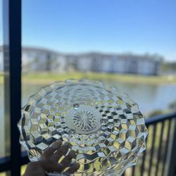 Beautiful handmade antique crystal tray
