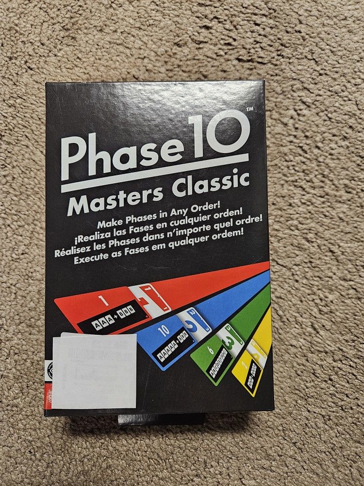 Phase 10 Masters Classic Card Game By Mattel Games Brand New