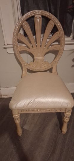 Ornate Carved Wood Accent Chair