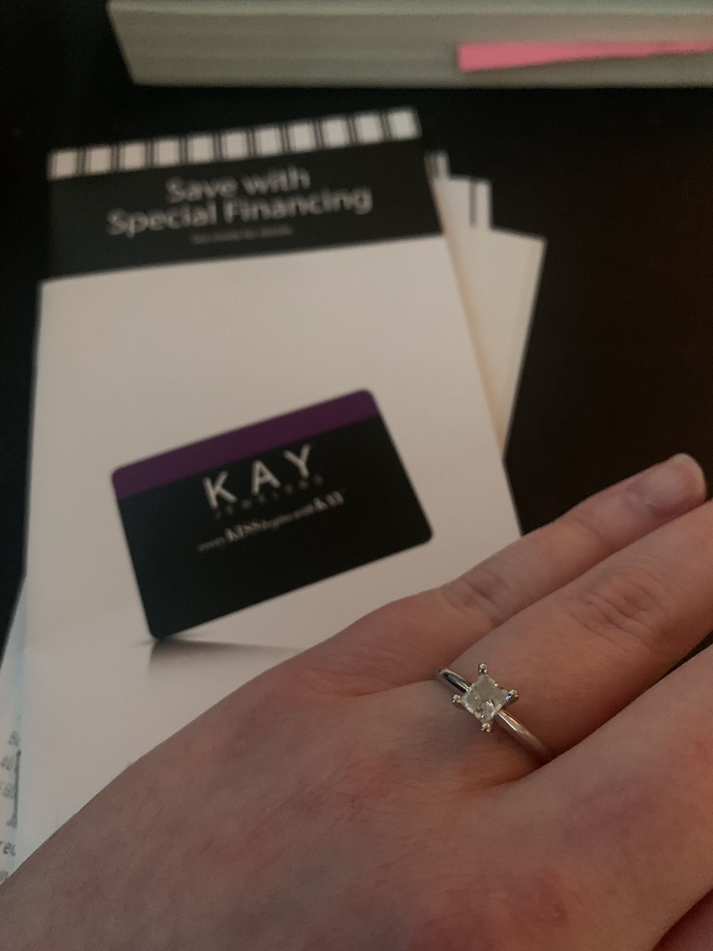14K White Gold Diamond Engagement Ring