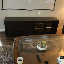 Dark Brown Tv Console Storage