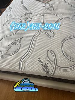 Queen organic memory foam mattress and Boxspring