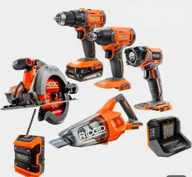 18V RIDGID Cordless 6 TOOL Contractor Set
