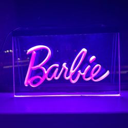 Barbie Pink LED Neon Sign Light in 6x12” Acrylic Frame