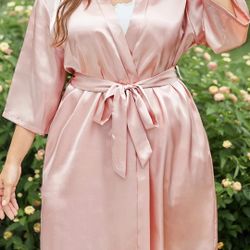 Plus Size Pink Robe 2XL