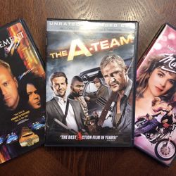 DVDs- The Fifth Element, The A-Team, Mannequin 