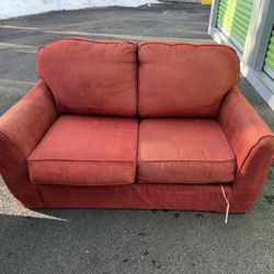 Red Two Seater Couch 