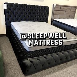 New Queen Bed Frame With Mattress 