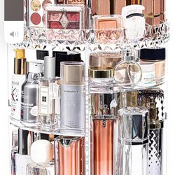 Makeup Organizer, 360 Degree Rotating Cosmetic Storage Organizer, 7-Layer Adjustable Makeup Display
