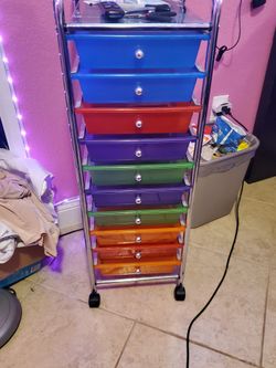 Multicolor Storage Cart