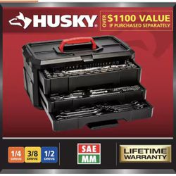 Husky 1/4 in., 3/8 in. and 1/2 in. Drive Mechanics Tool Set (300-Piece