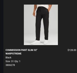 Lululemon Commission Pant Slim 32" Warpstreme