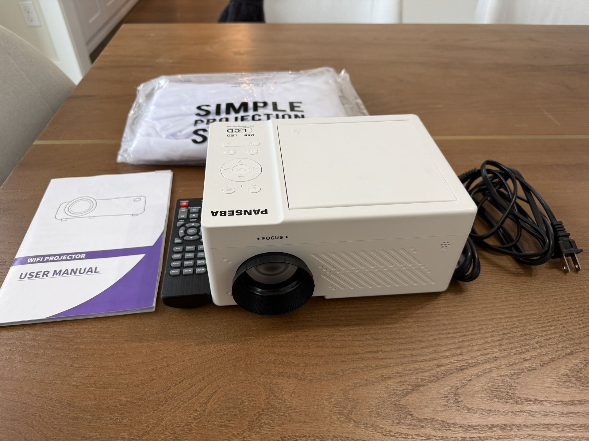 Panseba 1080p Projector With Screen