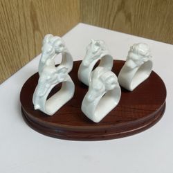 Porcelain Animal Napkin Rings.
