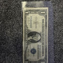 Silver Note Blue Seal Dollar