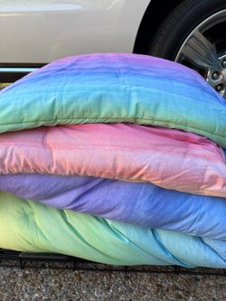Rainbow Ombre Comforter Set with Pillow