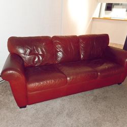 Red Leather Couch