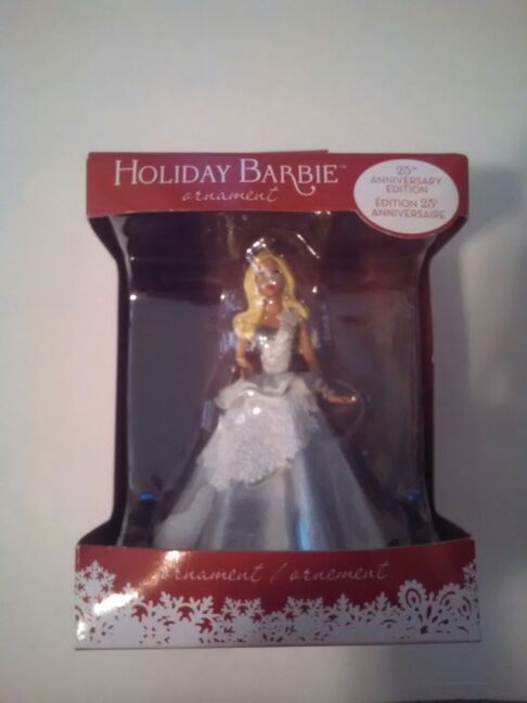 Holiday Barbie Ornament New 25th Anniversary