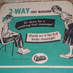 Vintage 2 Way Electric Foot Massager. Sit Or Stand. Needs Wiped Down. Good For Tired Feet, Muscles. 