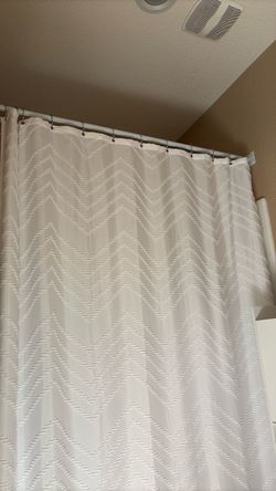 Moving SALE - 96 inch White Shower Curtain