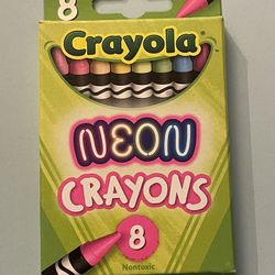 Crayola Neon Crayons, Coloring Book Supplies, Gift for Kids, 8 Count